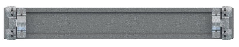 Schake Warnschild mit Rohrschellen 632020 Rückseite