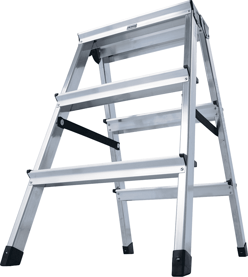Krause Stehleiter Dopplo 2 x 3 Stufen 120328 - Ansicht unten