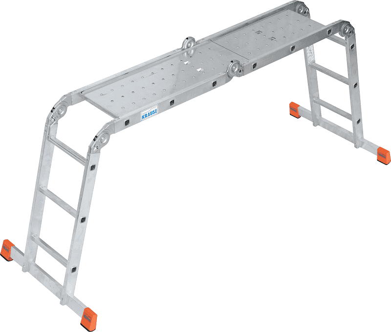 Krause Monto Gelenkleiter Multimatic 4 x 3 Sprossen 120687 - als Arbeitsbühne