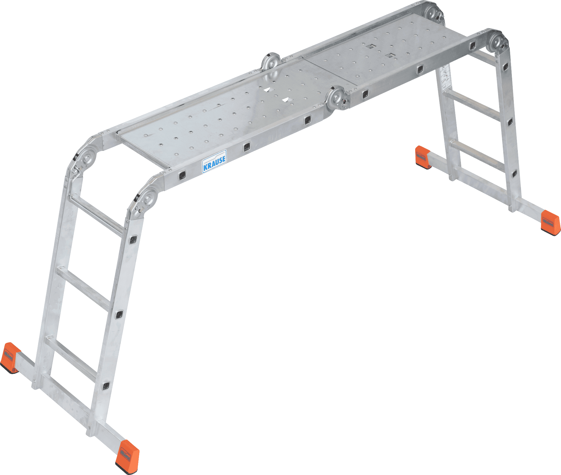 Krause Monto Gelenkleiter Multimatic 4 x 3 Sprossen 120687 - als Arbeitsbühne