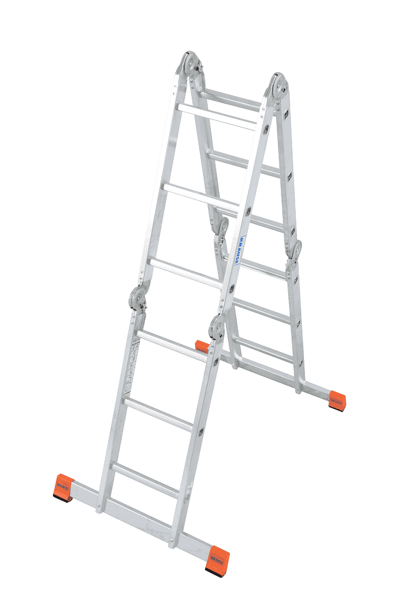 Krause Monto Gelenkleiter Multimatic 4 x 3 Sprossen 120687 - als Stehleiter