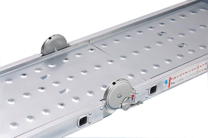 Hailo M60 Multifunktionsleiter 4 x 3 Sprossen 7412037 - geriffelte Metallplattform