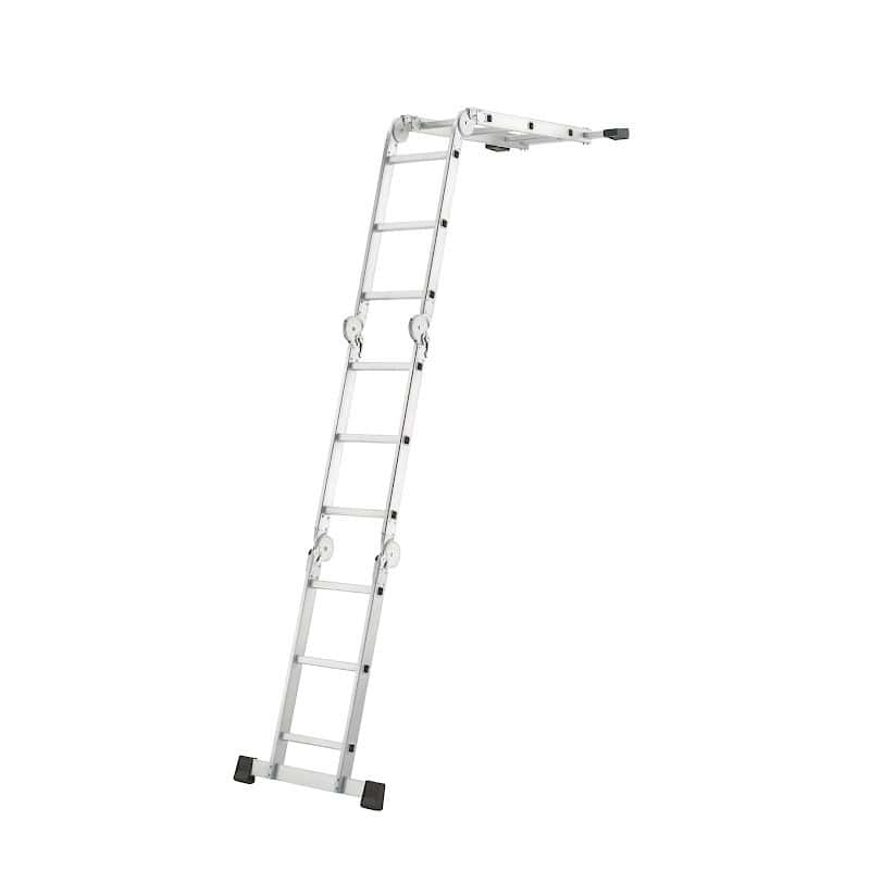 Hailo M60 Multifunktionsleiter 4 x 3 Sprossen 7412037 - Verwendung als Arbeitsbühne mit Wandabstützung