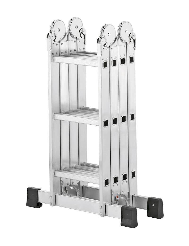 Hailo M60 Multifunktionsleiter 4 x 3 Sprossen 7412037 - zusammengeklappt