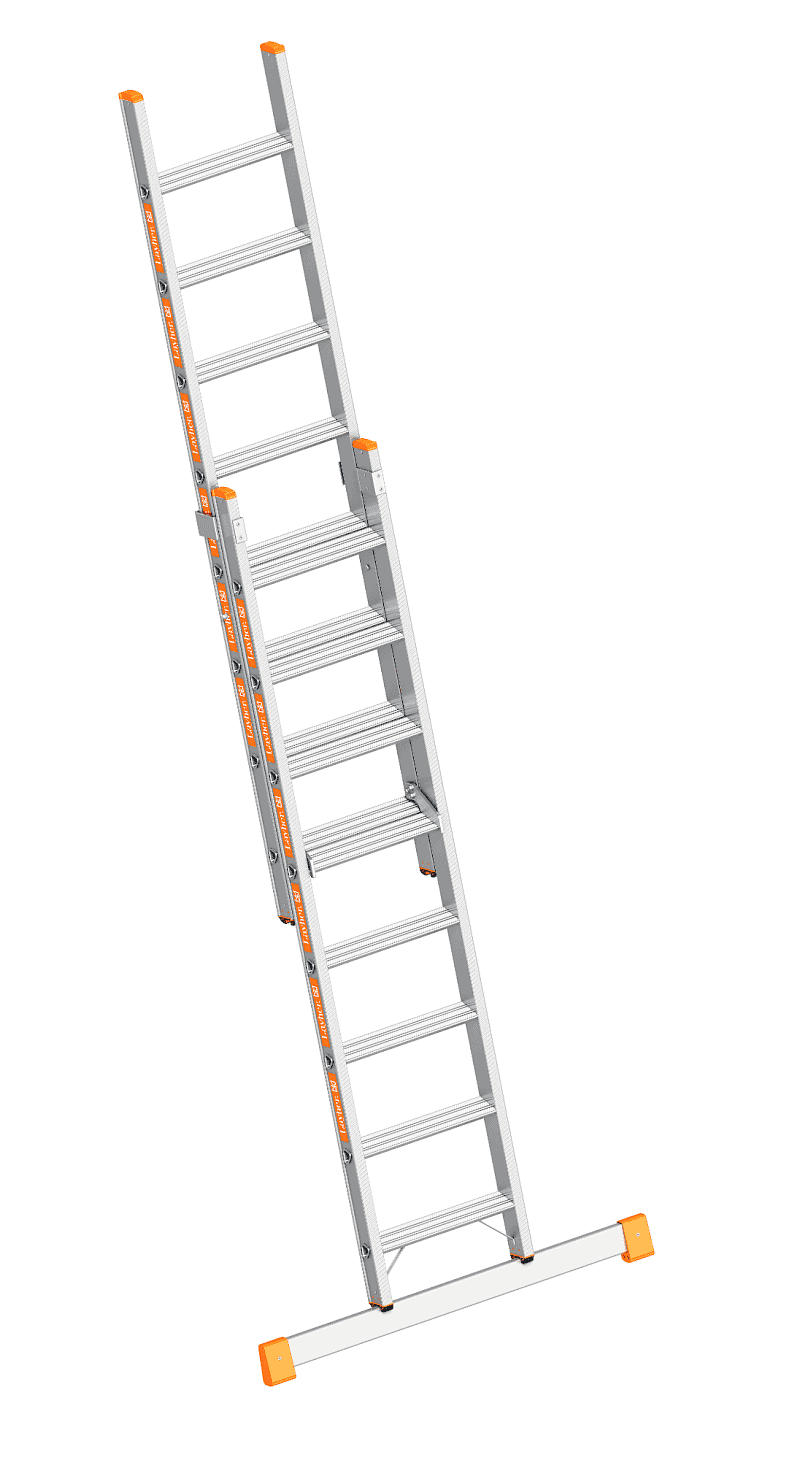 Layher Schiebeleiter 2-teilig mit Stufen 1032008