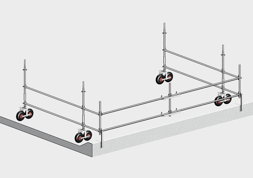 Layher Flachdach-Seitenschutz Mobil