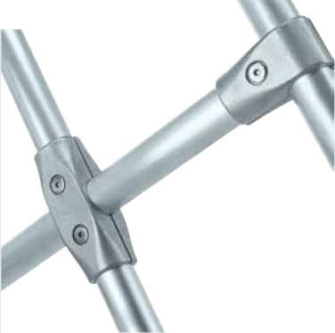 Munk Alu-Treppe 45° mit Plattform Stufenbreite 600 mm - Handlauf