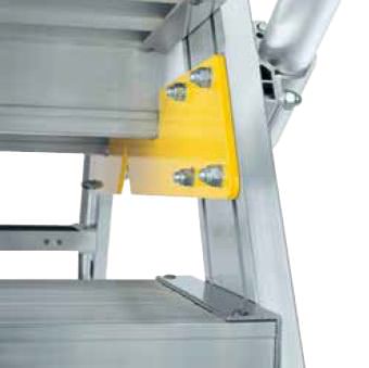 Munk Alu-Treppe 45° mit Plattform Stufenbreite 600 mm - korrosionsbeständige Verbindungsteile