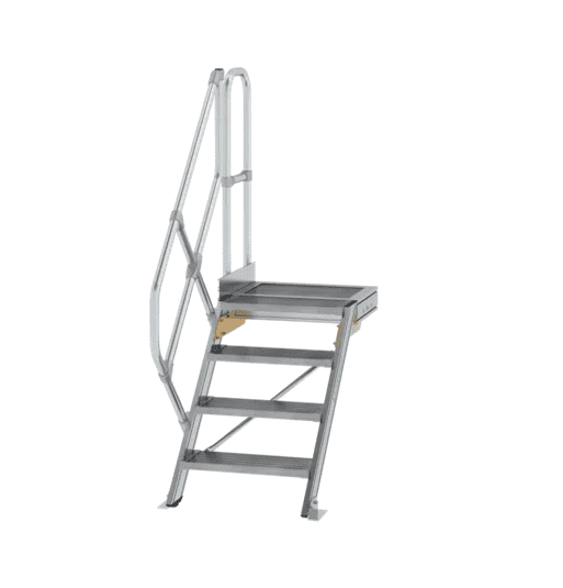 Munk Alu-Treppe 45° mit Plattform Stufenbreite 600 mm
