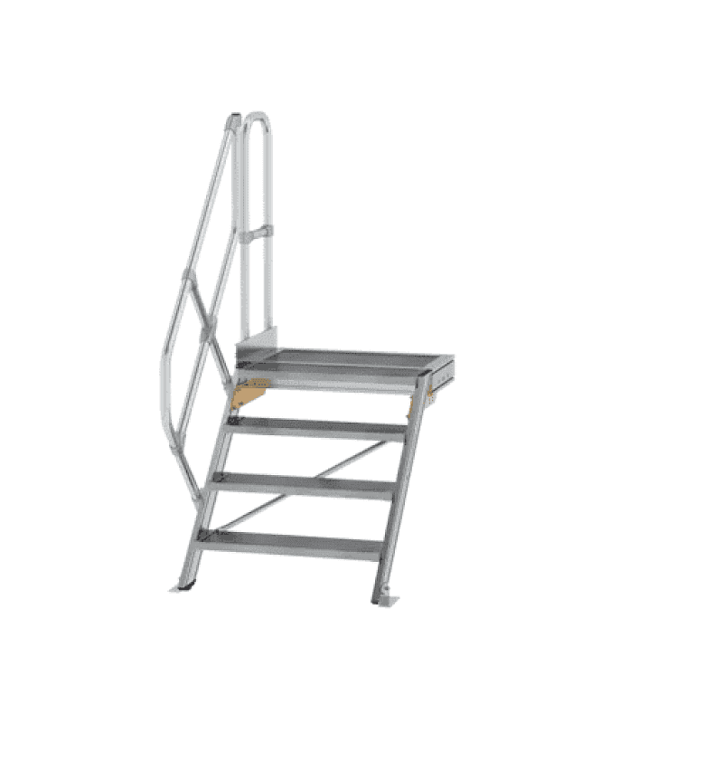 Munk Alu-Treppe 45° mit Plattform Stufenbreite 800 mm - 4 Stufen 600444