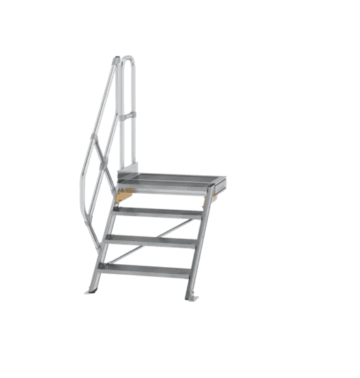 Munk Alu-Treppe 45° mit Plattform Stufenbreite 800 mm