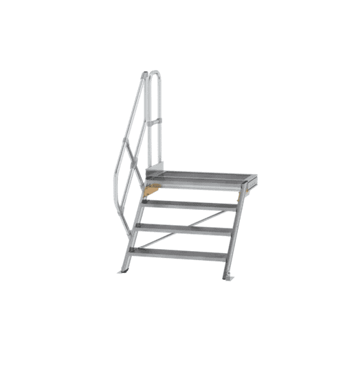 Munk Alu-Treppe 45° mit Plattform Stufenbreite 1000 mm