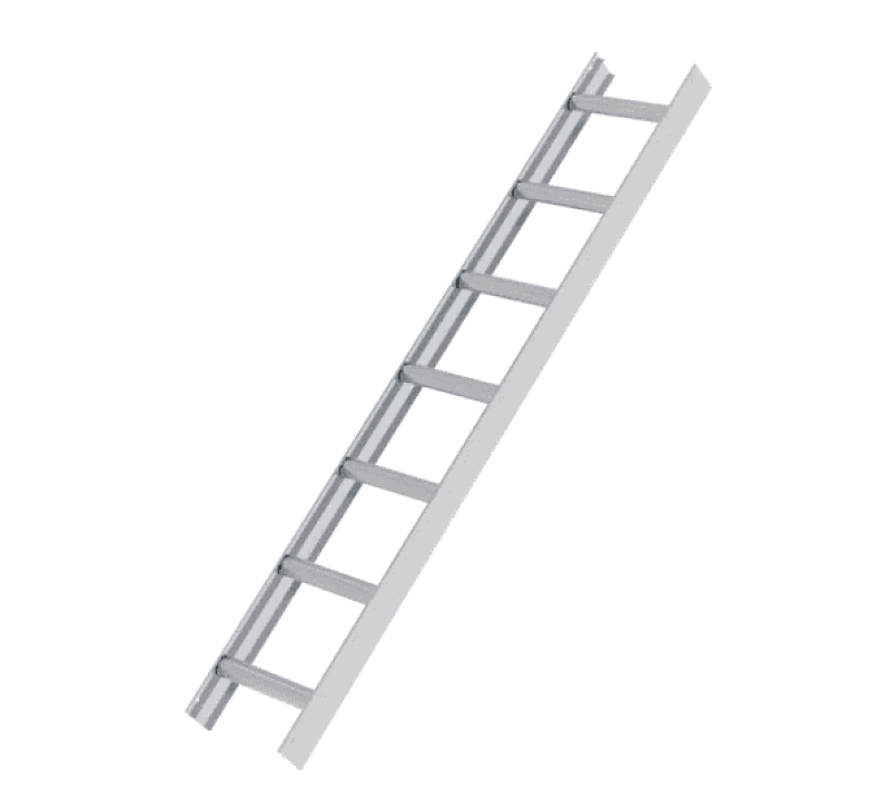 Munk Alu-Dachleiter natur 7 Sprossen - Länge 1,96 m