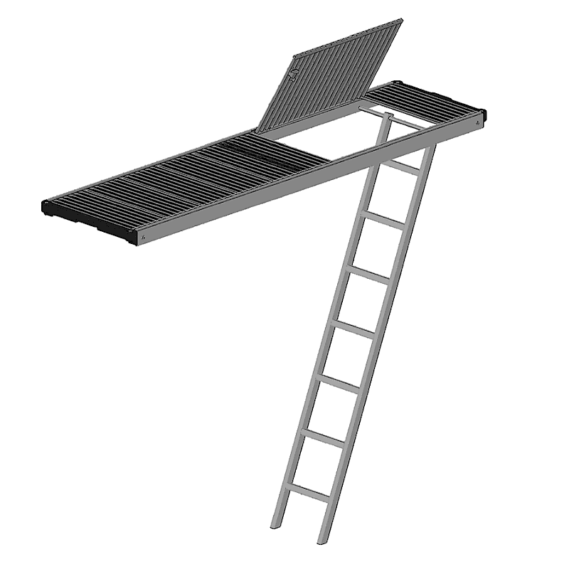 Alu-Durchstieg 2,50 m Alubelag Plettac SL 70