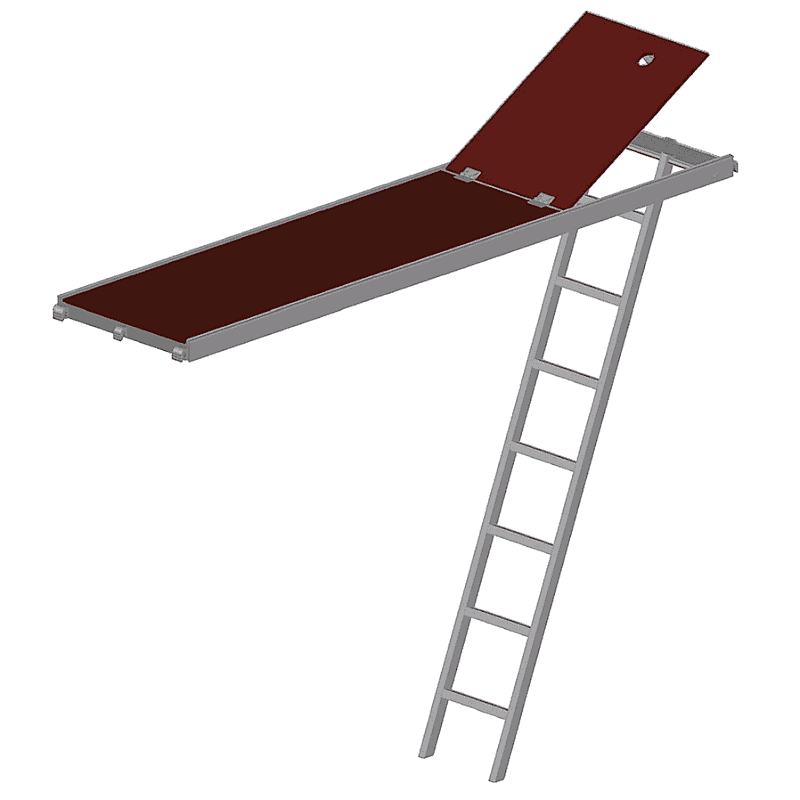 Alu-Durchstiegstafel Holzbelag 2,57 m Assco Quadro